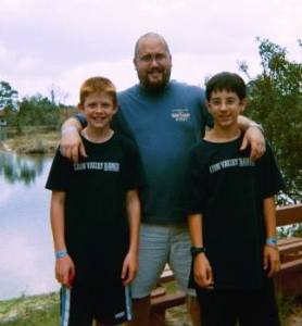 We remember Mauro like this! (With our son Andrew and Matt Hedinger)